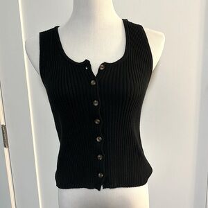 Black sweater tank vest medium